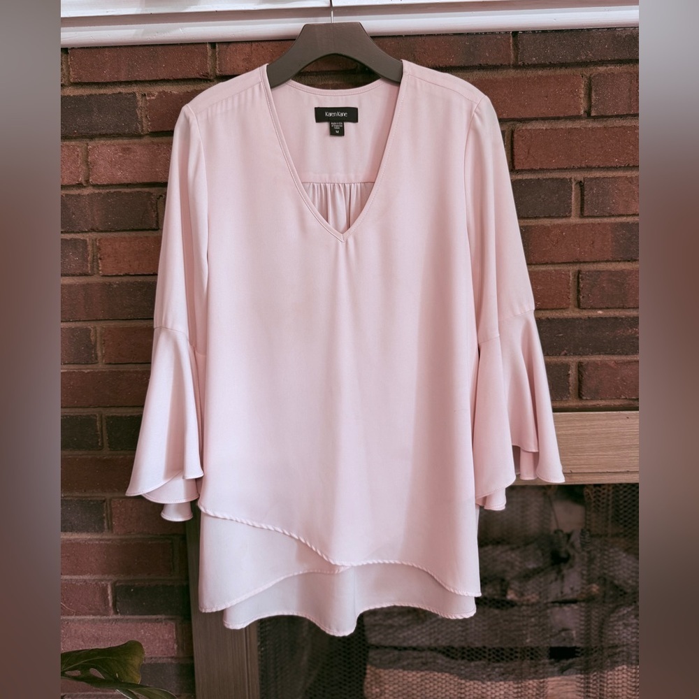 #8)  Karen Kane Soft Pink Blouse M